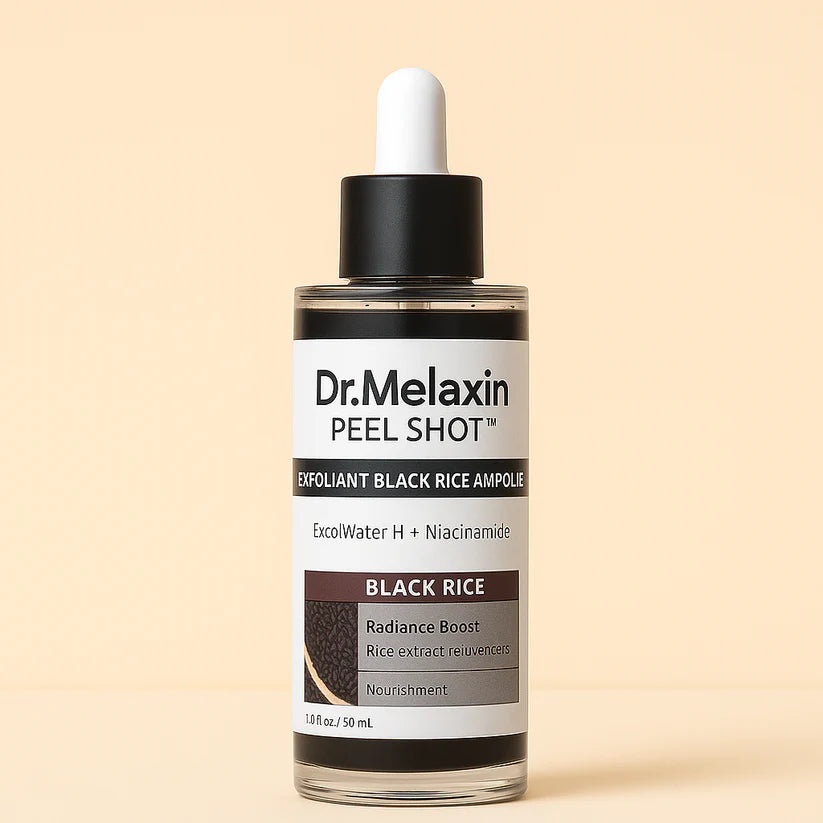 Rice Peel Glow Serum Ampoule with niacinamide and rice water by Dr Melaxin