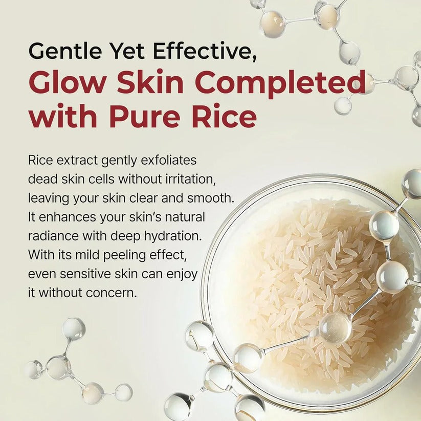 Natural rice-based exfoliating serum ampoule by Dr Melaxin for radiant skin