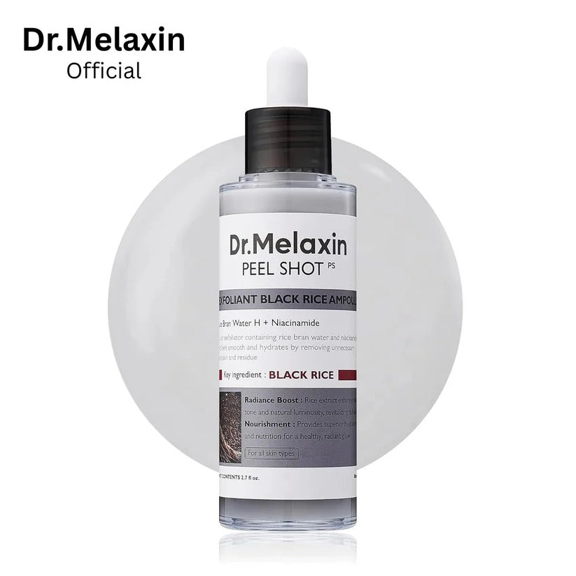 Dr Melaxin Rice Peel Glow Serum for glowing skin, acne treatment, and dark spot correction