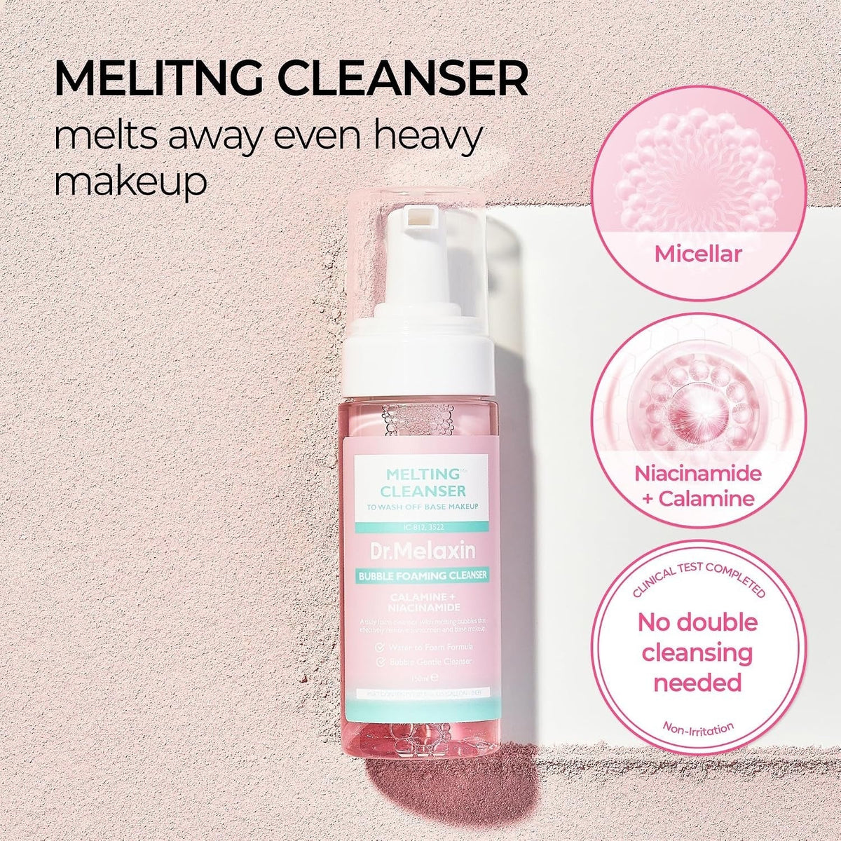Dr. Melaxin Melting Bubble Cleanser – 2-in-1 Makeup Remover + Face Wash — 1