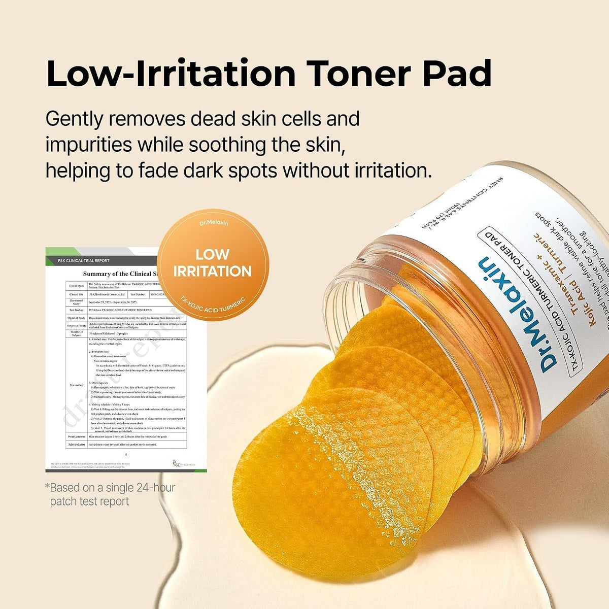 Dr.Melaxin TX Turmeric Toner Pads, 70 Sheets, Tranexamic Acid, Kojic Acid, Turmeric — 6