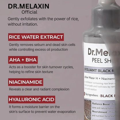 Dr Melaxin Peel Glow Serum Ampoule – hydrating rice formula for clear, youthful skin
