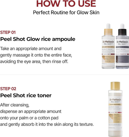 Peel Shot Glow Rice Toner 200ml | Hydrating & Brightening Face Toner