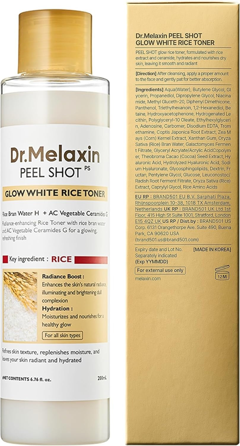 Peel Shot Glow Rice Toner 200ml | Hydrating & Brightening Face Toner